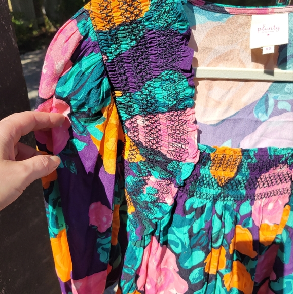 Nwot Plenty by Tracy Reese Puff-Sleeved Floral Blouse xs - Picture 10 of 14
